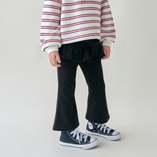 MARI N MORI 女童層次感短裙靴型刷毛內搭褲