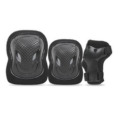 AIRWALK 兒童護膝 + 護肘 + 護腕, 黑色, 護腕、護肘、護膝