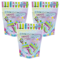 Juicee Gummee 迷你酸帶軟糖 泡泡糖風味 extra sour 15% 果汁, 55g, 3包