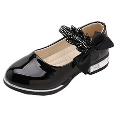 兒童樹女孩絲帶立方平跟鞋 XZ-494