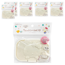 Kitty 濕紙巾蓋 - 可愛造型, 白色, 6個