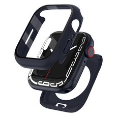 Apple Watch 防水PC鋼化膜一體式保護殼, 1個, 海軍藍
