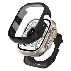 Apple Watch 防水PC鋼化膜一體式保護殼, 1個, 黑色