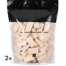 머지 데일리 메이크업 삼각 퍼프 스펀지 100p, 2개