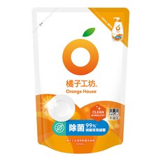 Orange House 橘子工坊 溫和除菌洗碗精補充包, 500ml, 1包