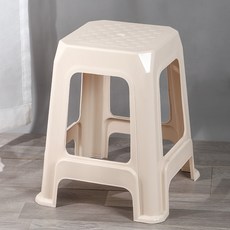 나음다름 북유럽식 튼튼한 플라스틱 의자 45cm, 베이지, 1개