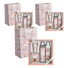 Cath Kidston 玫瑰麝香沐浴禮盒組 沐浴露 200ml+身體乳液 200ml+身體磨砂膏 30ml+香皂 80g, 3套