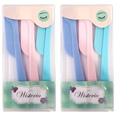 LIVING DUO 精緻折疊式修眉刀 3支, 粉色 + 紫色 + 綠色, 2組