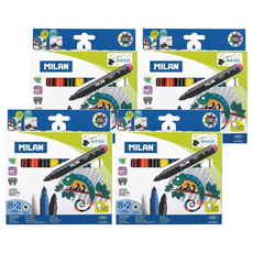 MILAN 魔法變色彩色筆, 粗筆桿 多色, 4盒