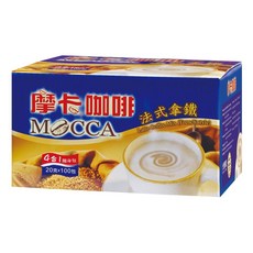 MOCCA 摩卡 法式拿鐵咖啡隨身包, 20g, 100包, 1盒