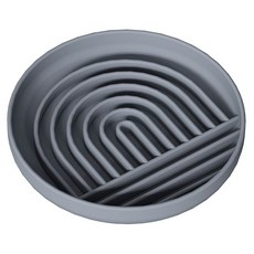 Little poppet 小小毛孩 寵物矽膠慢食碗 - 夜幕灰 19x19x3.8cm, 1個