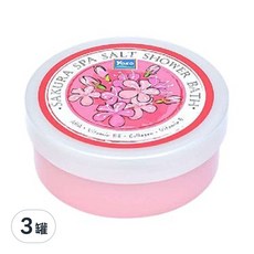 yOKO 去角質沐浴鹽 櫻花精油, 250g, 3罐