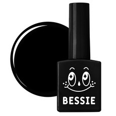 BESSIE GEL 彩色美甲凝膠, M04 純黑色, 11ml, 1個