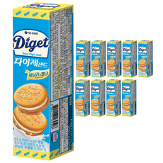 ORION 好麗友 Diget全麥香草牛奶夾心餅乾, 93g, 10盒