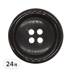 Button King 東大門鈕扣王 大衣 西裝 牛角04 H凹槽 鈕扣 15mm, 24個, BK