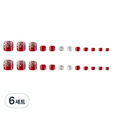 비투윈 패디팁 세트, 6세트, 와인 플라워 젤타입