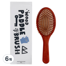 Sejo木質圓形氣墊梳子梳子, 6個, 木頭