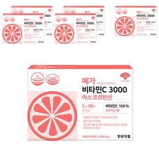 동화약품 메가 비타민C 3000 아스코르빈산, 270g, 6개