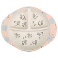 Dailylike 幼兒竹製餐盤, 松鼠款, 1個