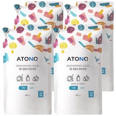 아토앤오투 1종 젖병 & 주방세제 리필 무향, 480g, 4개