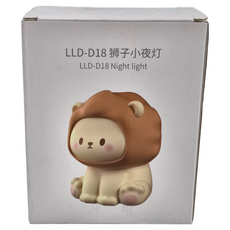 CS Q版小獅子拍拍燈, LED夜燈, 檯燈, 30分鐘定時關燈, 暖光, 柔光守護, LD76