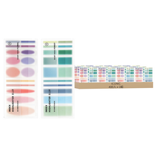 ICONIC 短版螢光筆造型索引便利貼 Blur系列 2款組, 1組, 400入