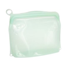 OUTSY 可密封果凍QQ矽膠食物夾鏈袋, 食品級矽膠安全無毒, 可重複使用環保, 耐冰耐熱, 輕量便攜, 小巧款(18.8 x 4.6 x 16.5cm), 1個