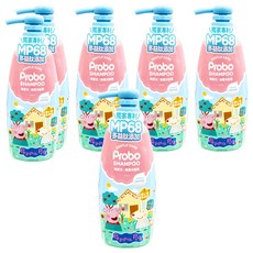 Probo 博寶兒 柔護洗髮露 佩佩豬, 植物性胺基酸, 水解小麥蛋白, PCA保濕因子, 500ml, 6瓶