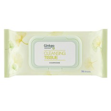 CHARMZONE 嬋真 掀蓋式銀杏清潔卸妝濕紙巾, 70張, 1包