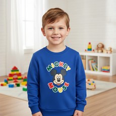 디즈니 아동용 미키마우스 스퀘어 맨투맨