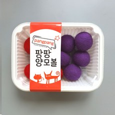 Nature Pet Pang Pang 貓咪羊毛球 4cm 紅色 5入 + 紫羅蘭色 5入, 混合顏色, 1套