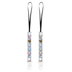 PUKU 藍色企鵝 Magic單夾防掉繩 齒型夾扣緊密固定 子母釘釦長度可調整, 顏色隨機, 2條