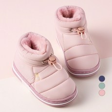 JumpingChickpea 童款基本抽繩保暖內刷毛雪靴