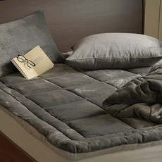 韓國 amante Soulmate 長毛超細纖維床墊, 深灰色