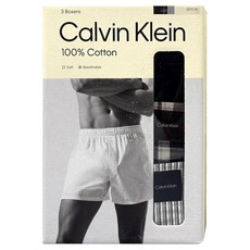 Calvin Klein 凱文克萊 寬鬆版平口內褲/四角褲/布質內褲3件組