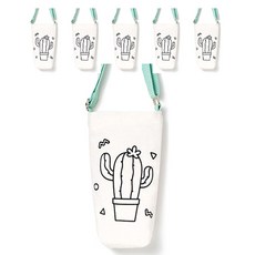 minhwashop 隨行杯袋DIY, 5個, 仙人掌