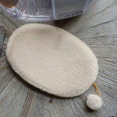 MOBOLI 人造兔毛寵物坐墊墊, 象牙