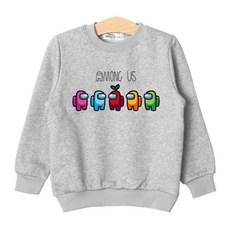 NYKIDS 孩童Among Us印花內刷毛長袖大學T US060