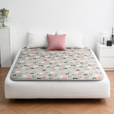 한일의료기 3cm두께 전자파없는 탄소매트 침대 전기매트 전기요 온열 장판, 15 아트 그레이, 싱글(100 x 200 x 2.5 cm)