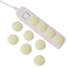 ARTEX CORP 韓國製矽膠插座安全蓋, 淡黃色, 10個