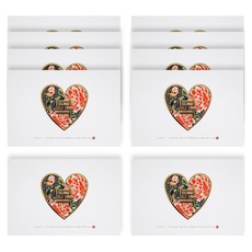 Somssi 愛心 福 新年賀卡, 混色, 10個