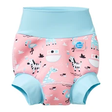 Splash About Brand New Happy Nappy 3D加強版 游泳尿布褲/尿布 粉紅動物園, L, 1件