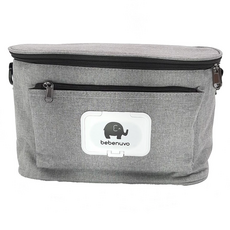 bebenuvo 韓國新款推車掛袋 三代, 帆布+防水層, 經典灰, 1個