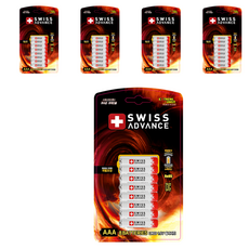 Swiss Advance 鹼性AAA電池, 8入, 5個