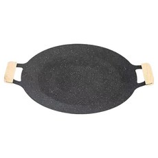 Cooksy 天然麥飯石烤肉盤 無煙設計/中秋烤肉組/家庭戶外燒烤專用/韓式不沾電磁爐烤盤, 1個, 28cm