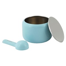 SERAFINO ZANI 尚尼 經典不鏽鋼調味罐 大 9.5 x 9.5 x 7cm 藍綠色 250g, 370ml, 1個