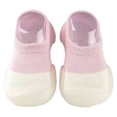 寬頭防滑透氣膠底學步鞋 輕量耐磨 氣墊 柔軟鞋底, 22~23約(13.5cm), 低筒馬卡龍粉