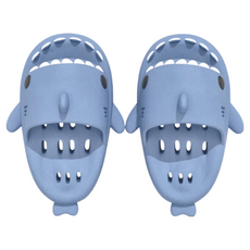 人體工學設計鯊魚拖鞋 尺寸 42~43, 莫蘭迪藍, 1雙