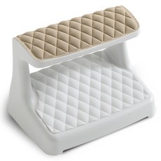 라자가구 2단 쿠션 발 받침대 쿠션형, 딥베이지