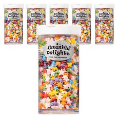 퀄리티스프링클 레인보우 스타 스프링클, 65g, 6개